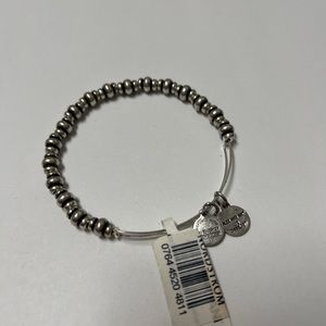 Alex and ANI Shiny Silver-tone NILE Metal BEADED Bangle Bracelet.
Bracelets